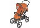 Коляска детская прогулочная Enzo 01, цвет оранжевый + люлька + накидка на ноги