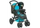 Коляска детская прогулочная Nomad Coche Pro + люлька + сумка, цвет голубой с серым