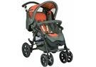 Коляска детская прогулочная Nomad Coche Pro + люлька + сумка, цвет оранжевый с серым