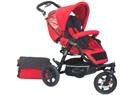 Коляска детская прогулочная Slalom Pro Silla, цвет красный с черным